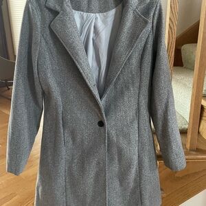 SHEIN Classic Gray Trench Coat